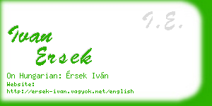 ivan ersek business card